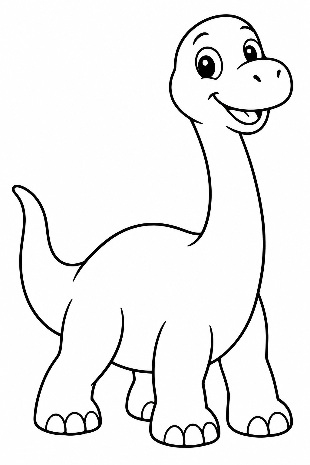 Dinosaur — Large shapes — printable coloring page