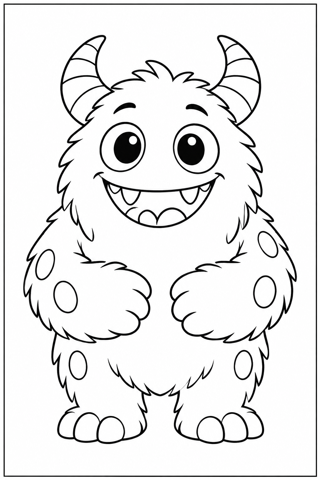 Monster — More details — printable coloring page