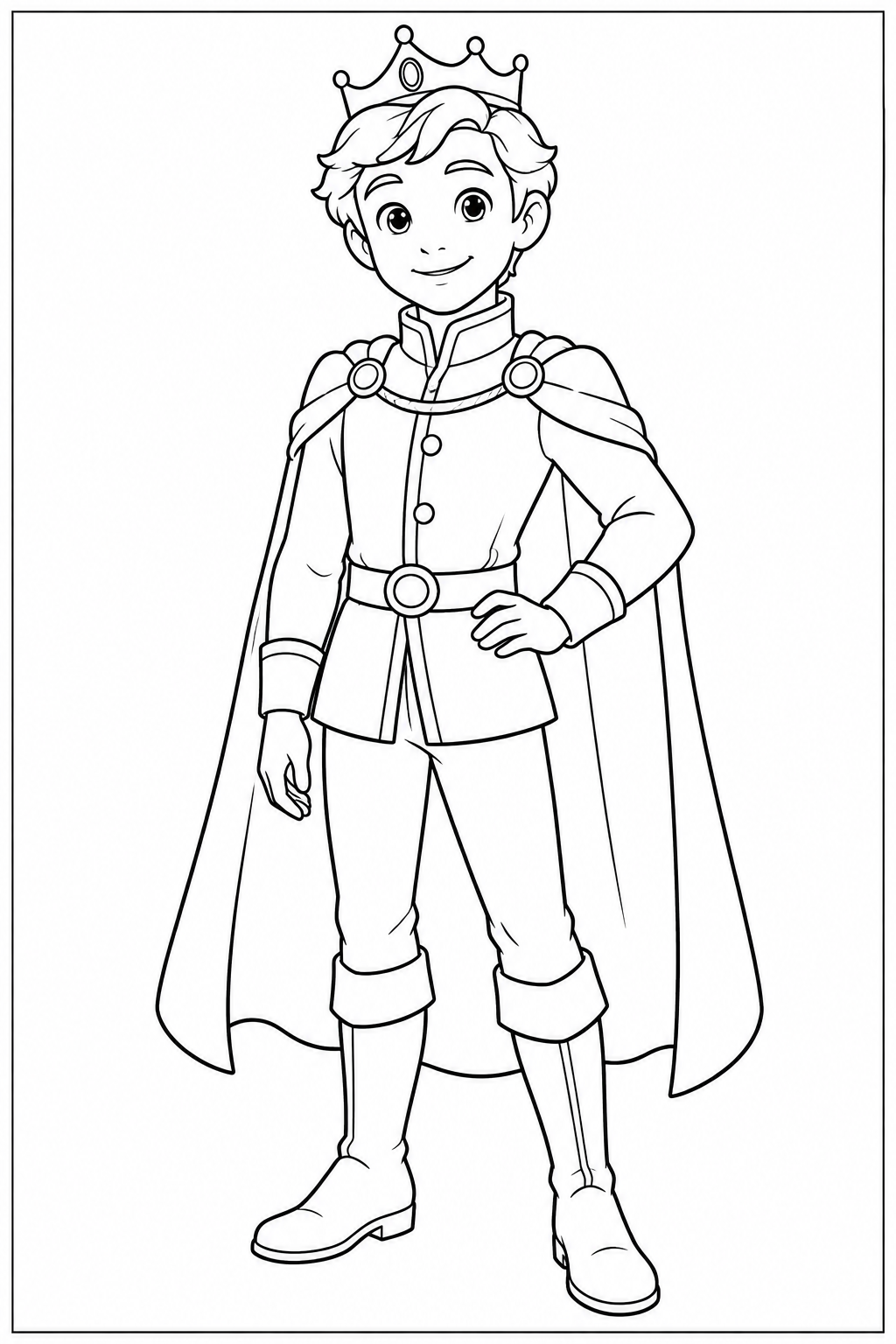 Prince — More details — printable coloring page