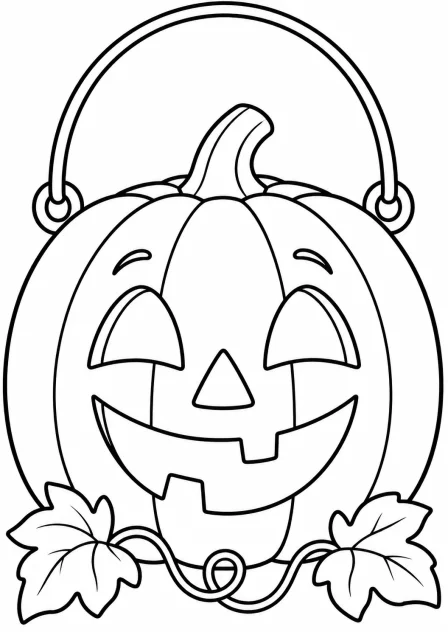The big jack-o-lantern — printable coloring page