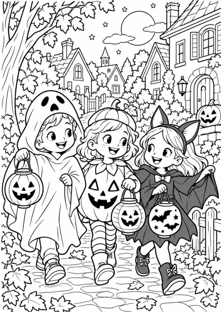 The lantern parade — printable coloring page