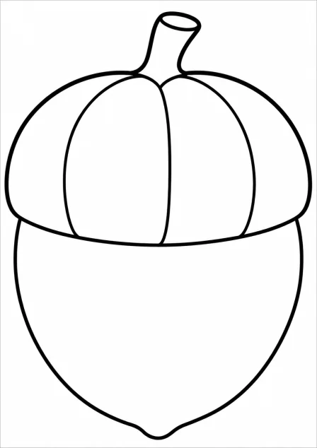 The big acorn — printable coloring page