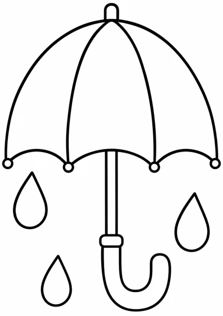 The big umbrella — printable coloring page