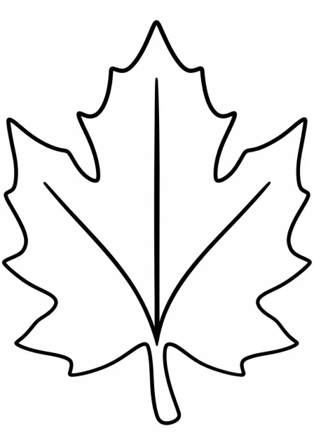 The big autumn leaf — printable coloring page