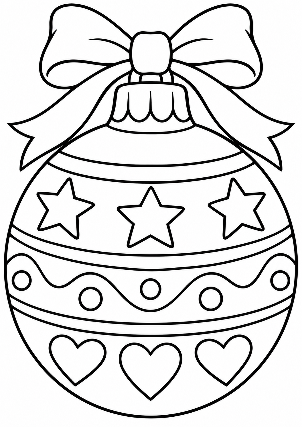 The big Christmas bauble — printable coloring page