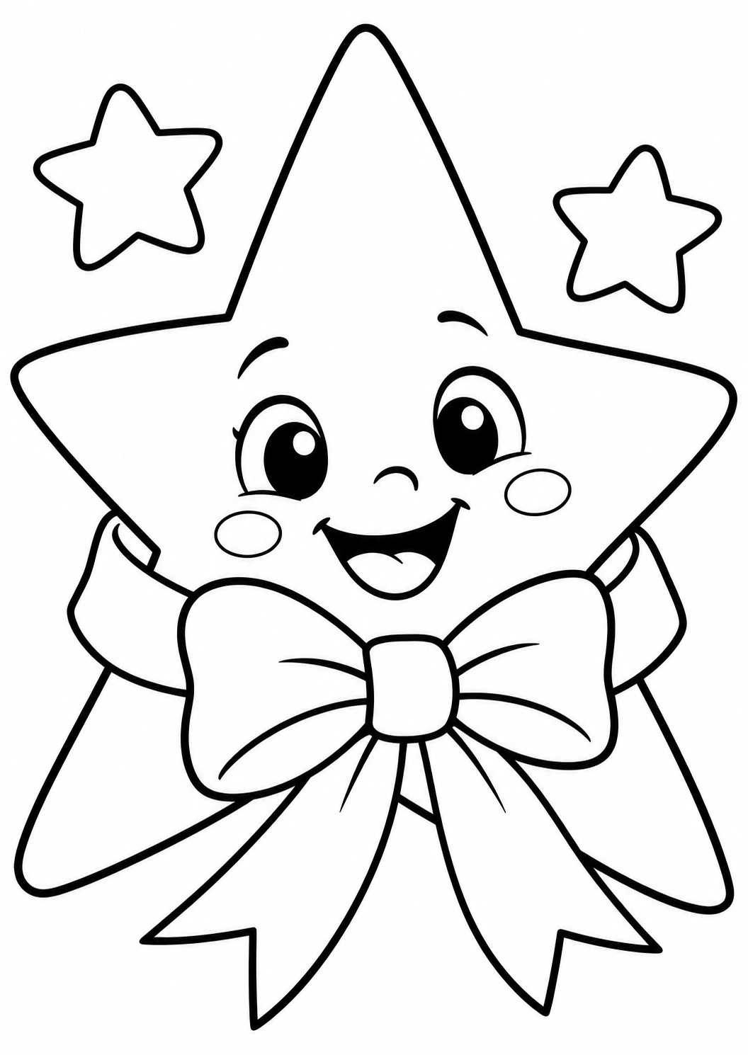 The Christmas star — printable coloring page