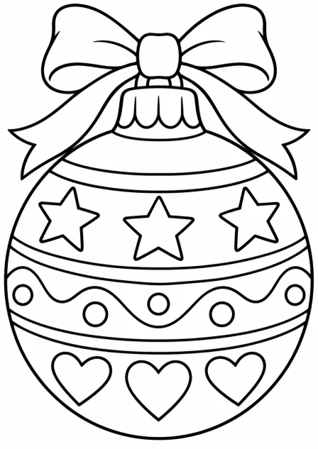 The big Christmas bauble — printable coloring page