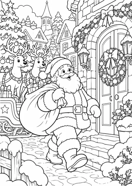 The final round of presents — printable coloring page