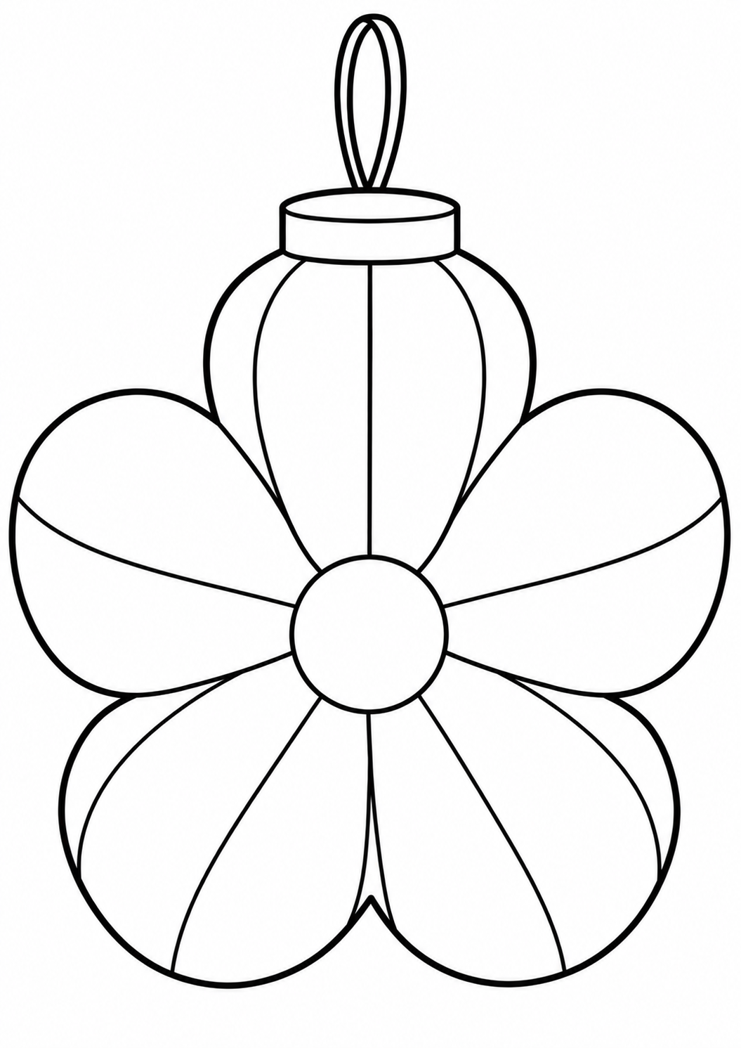 The flower lantern — printable coloring page