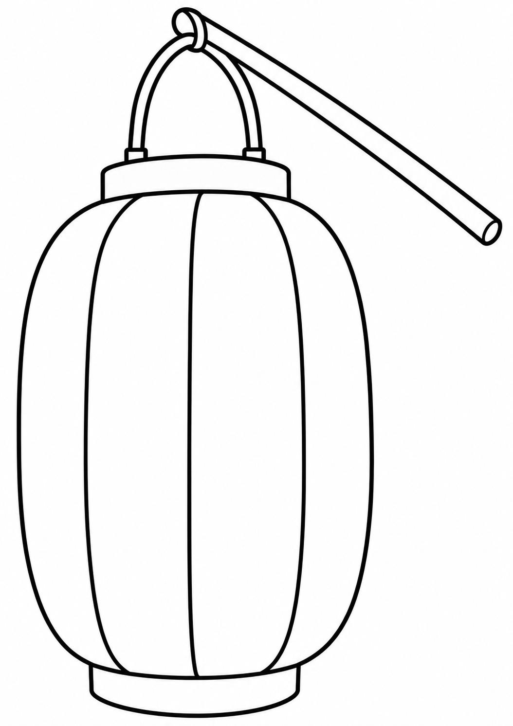 The striped lantern — printable coloring page