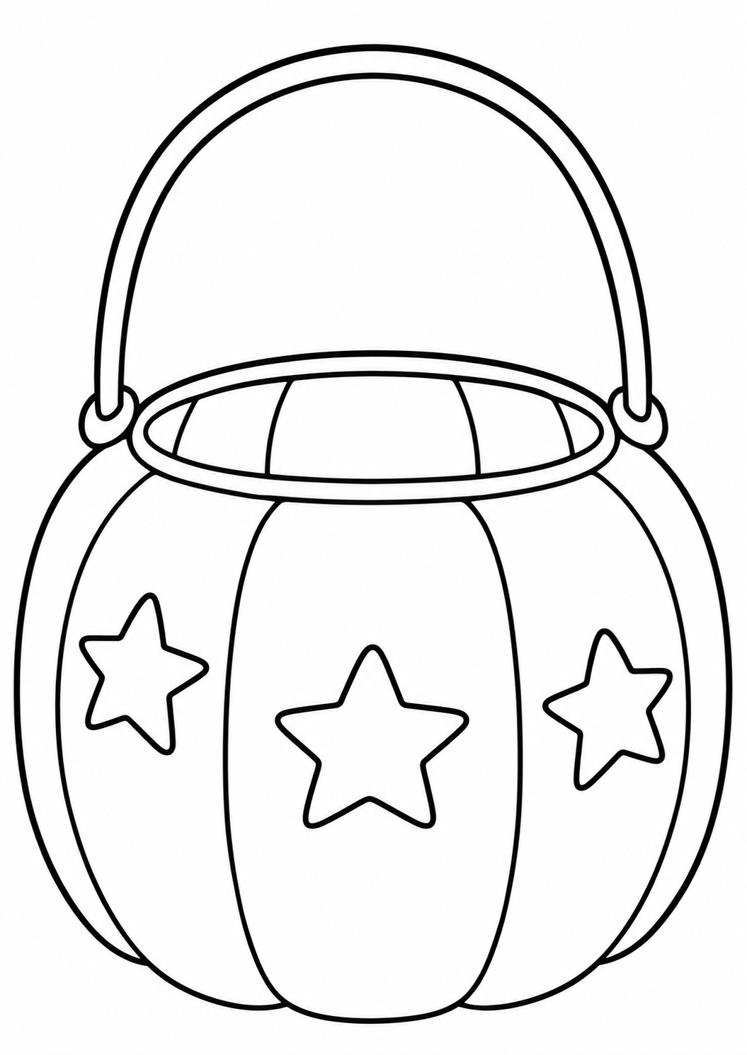 The pumpkin lantern โ printable coloring page