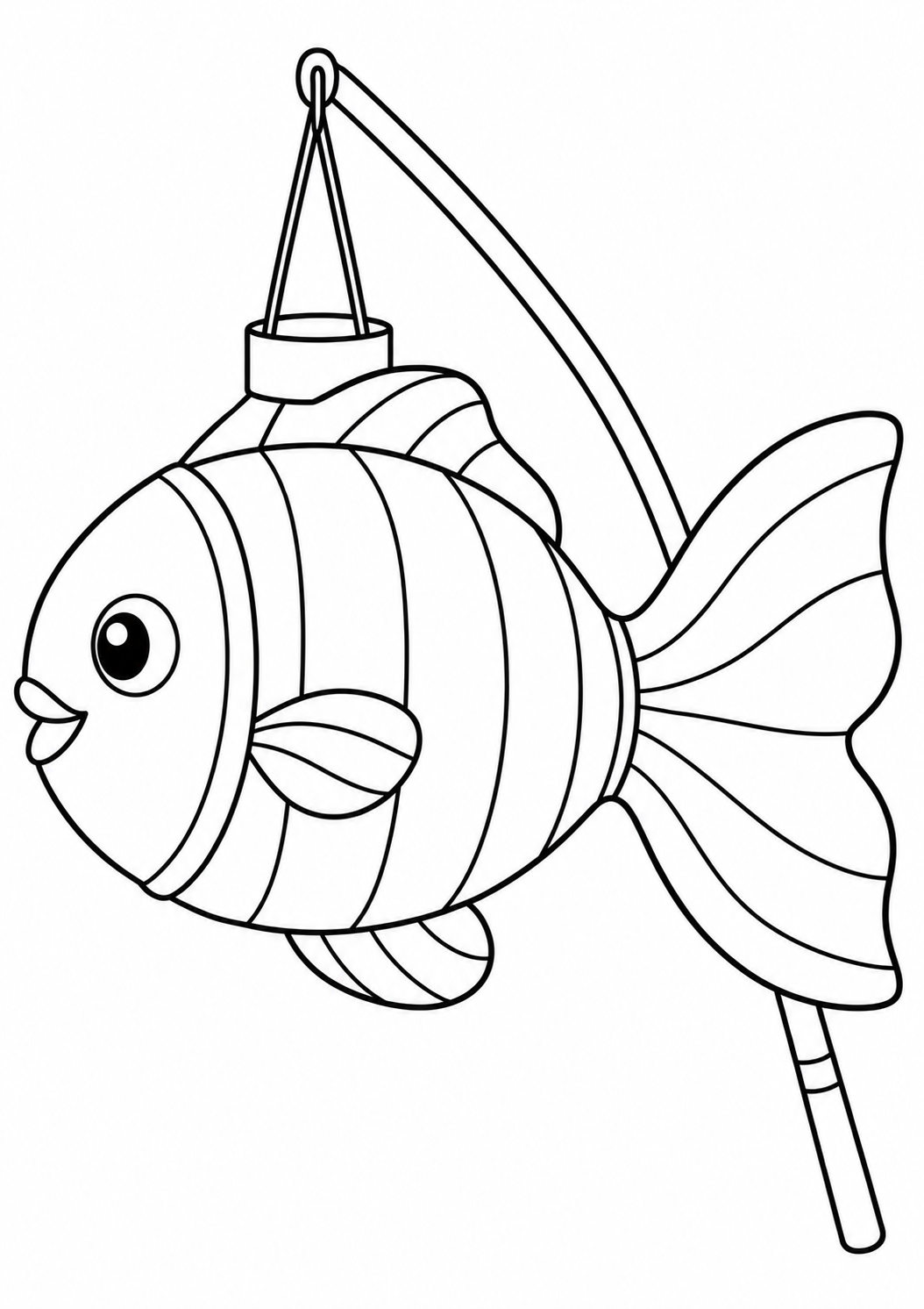 The fish lantern โ printable coloring page
