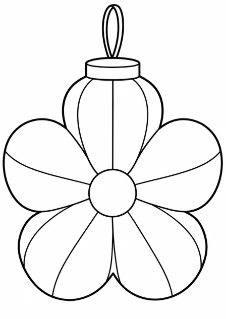 The flower lantern — printable coloring page