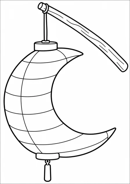 The moon lantern — printable coloring page