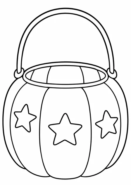 The pumpkin lantern — printable coloring page