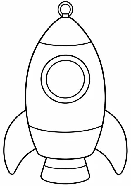 The rocket lantern — printable coloring page
