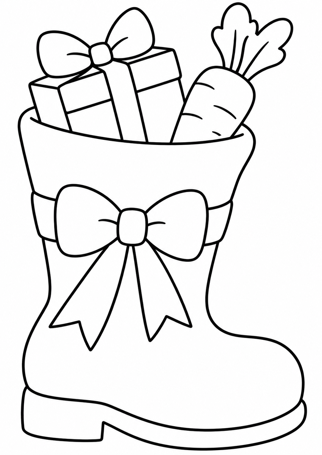 A little boot full of surprises — printable coloring page