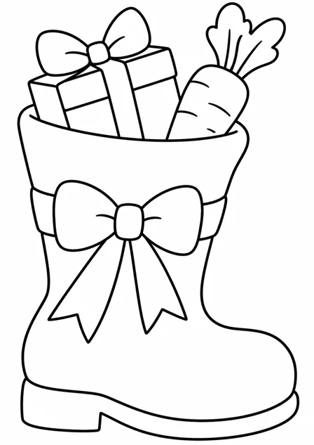 A little boot full of surprises — printable coloring page