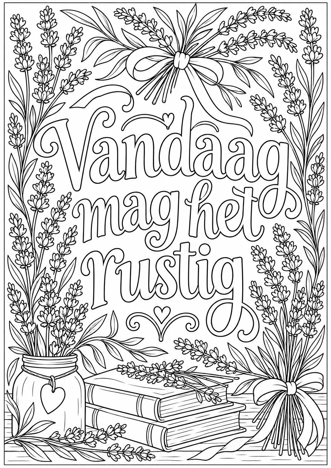 Take it easy today — adult coloring page